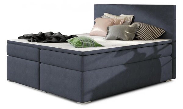 Postel Boxspring Divalia 200x180, fialová (látka - bd 08)