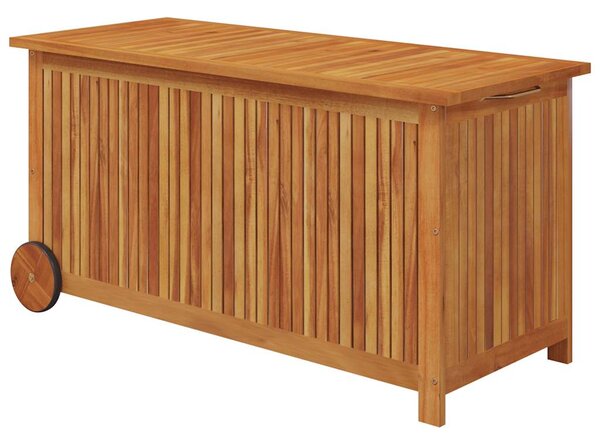 Zahradní úložný box s kolečky 113 x 50 x 58 cm masivní akácie 319712