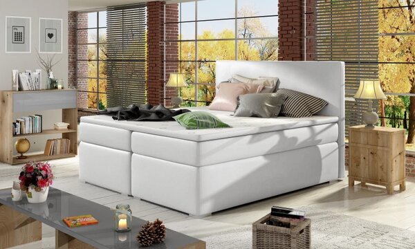 Postel Boxspring Divalia 200x180, fialová (látka - bd 08)