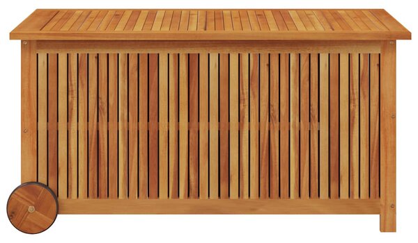 Zahradní úložný box s kolečky 113 x 50 x 58 cm masivní akácie 319712