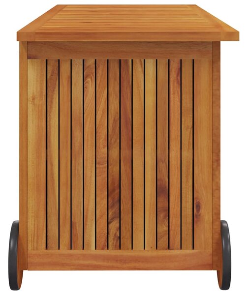 Zahradní úložný box s kolečky 113 x 50 x 58 cm masivní akácie 319712