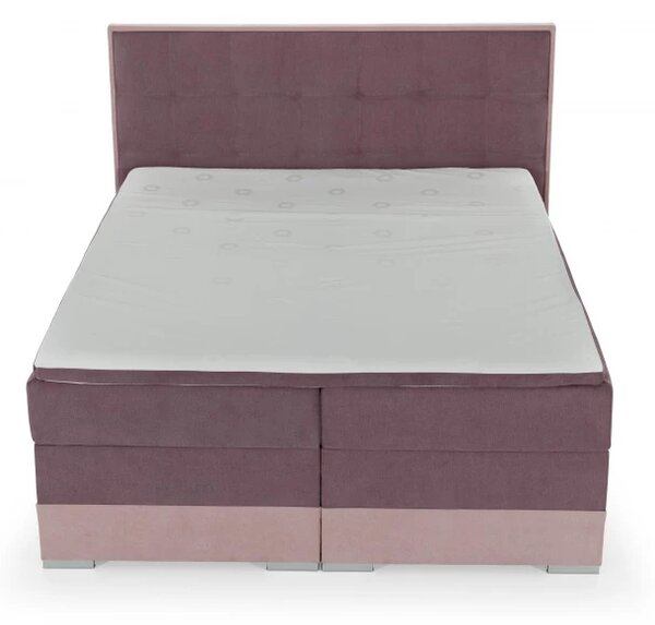 Postel Boxspring Damasia, šedá / modrá (DMS 09)