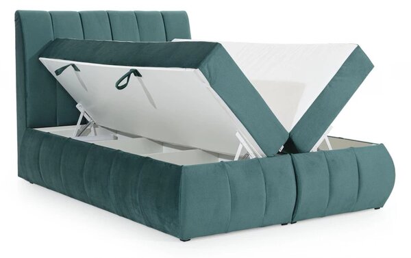 Postel Boxspring Vincenzia 200x180, šedá (látka - bvi 04)
