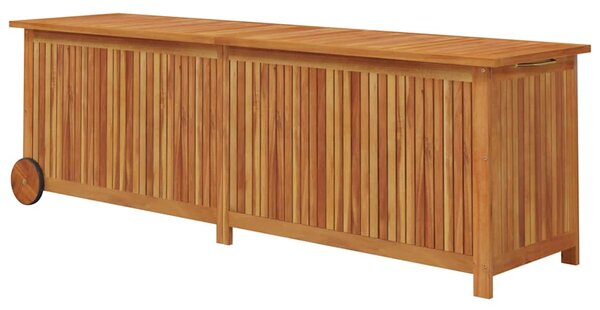 Zahradní úložný box s kolečky 150 x 50 x 58 cm masivní akácie 319713