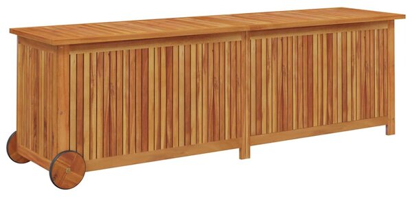 Zahradní úložný box s kolečky 150 x 50 x 58 cm masivní akácie 319713
