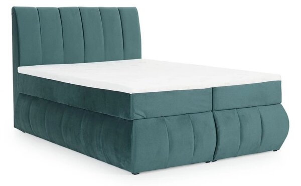 Postel Boxspring Vincenzia 200x180, šedá (látka - bvi 04)