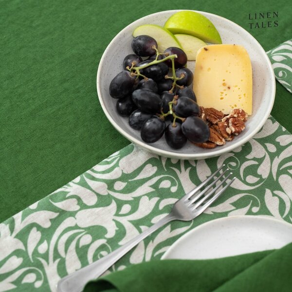 Lněný běhoun na stůl 40x150 cm True Green – Linen Tales