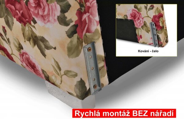 Čalouněná manželská postel DALAS, 200x160, levandule+fialová (levandule 3741/104+art14861)