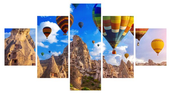 Obraz - Horkovzdušné balóny, Cappadocia, Turkey. (125x70 cm)