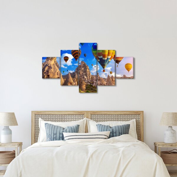 Obraz - Horkovzdušné balóny, Cappadocia, Turkey. (125x70 cm)
