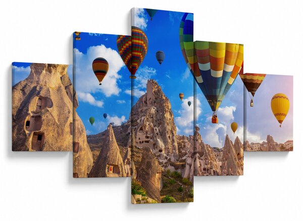 Obraz - Horkovzdušné balóny, Cappadocia, Turkey. (125x70 cm)