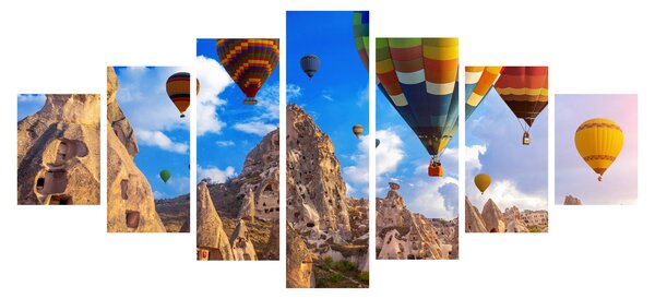 Obraz - Horkovzdušné balóny, Cappadocia, Turkey. (210x100 cm)