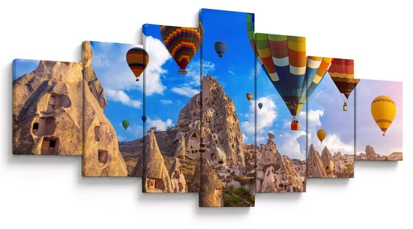 Obraz - Horkovzdušné balóny, Cappadocia, Turkey. (210x100 cm)