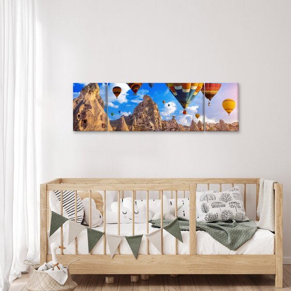 Obraz - Horkovzdušné balóny, Cappadocia, Turkey. (170x50 cm)