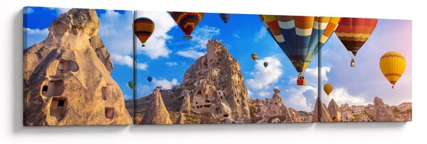 Obraz - Horkovzdušné balóny, Cappadocia, Turkey. (170x50 cm)