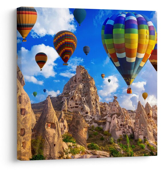 Obraz - Horkovzdušné balóny, Cappadocia, Turkey. (30x30 cm)