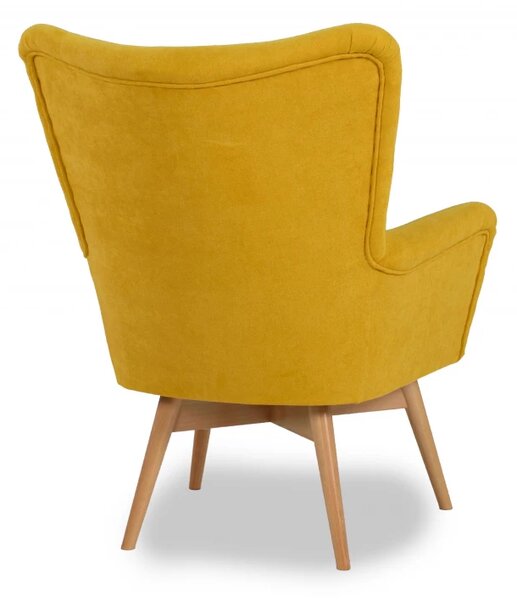 Křeslo RETRO, pomerančová (aston 8 / buk)