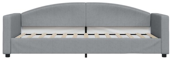 Válenda s přistýlkou světle šedá 80 x 200 cm textil 3197183
