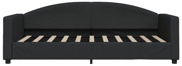 Válenda s matrací černá 90 x 190 cm textil 3197182