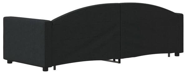 Válenda s přistýlkou černá 80 x 200 cm textil 3197185