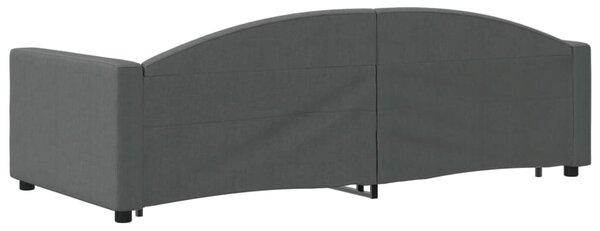 Válenda s přistýlkou tmavě šedá 90 x 200 cm textil 3197189