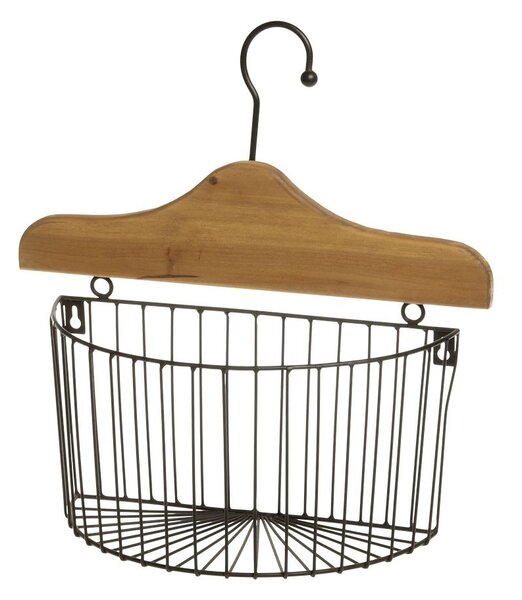 Závěsný nástěnný úložný koš s ramínkem - 34*13*35 cm - Chic Antique