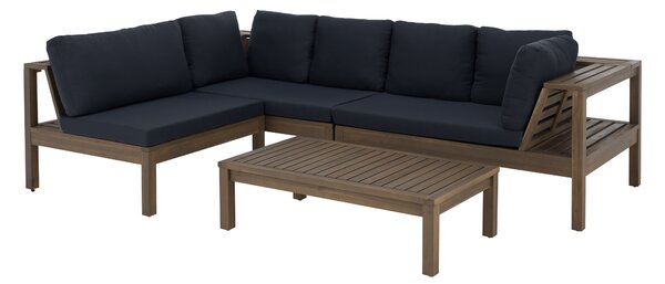 KONDELA Zahradní set, akáciové dřevo, hnědá/tmavě šedá, PARAG