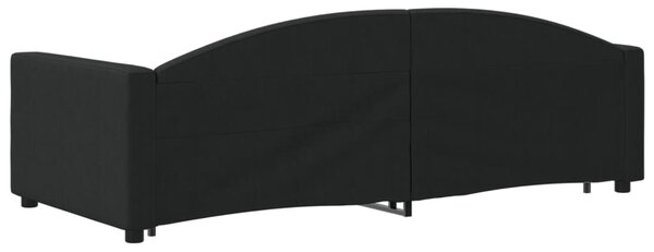 Válenda s přistýlkou černá 90 x 200 cm textil 3197190