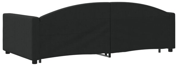 Válenda s přistýlkou černá 100 x 200 cm textil 3197195