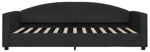 Válenda s přistýlkou černá 100 x 200 cm textil 3197195