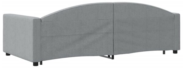 Válenda s přistýlkou světle šedá 100 x 200 cm textil 3197193