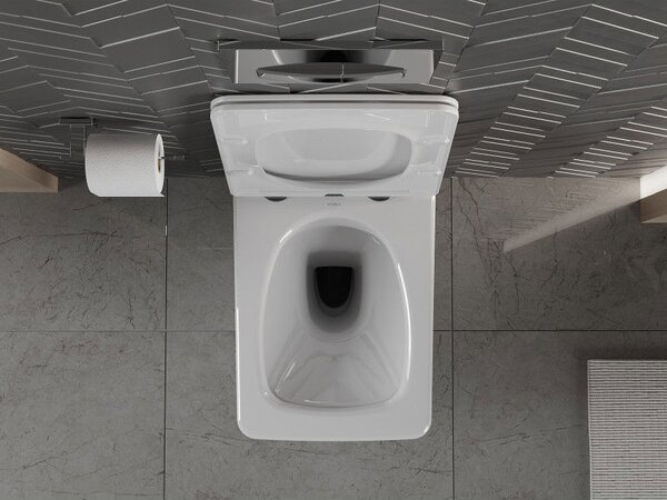 Mexen Vera WC mísa Rimless s pomalu klesající deskou slim, duroplast, bílá - 30164000