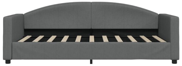 Válenda s přistýlkou a zásuvkami tmavě šedá 90 x 190 cm textil 3197235
