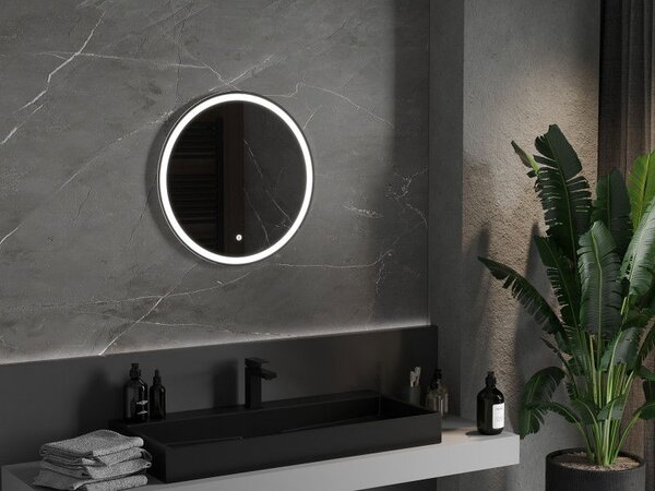 Mexen Gobi koupelnové zrcadlo s podsvícením, kulaté 60 cm, LED 6000K, protimlžící - 9801-060-060-611-00