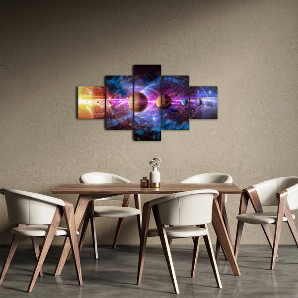 Obraz - Sluneční soustava (125x70 cm)