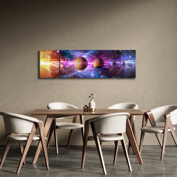 Obraz - Sluneční soustava (170x50 cm)