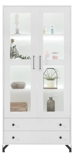 Vitrína 90 cm Bergen, bílá