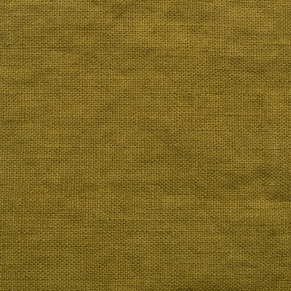 Okrově žlutý/zelený lněný závěs 140x170 cm Moss Green – Linen Tales