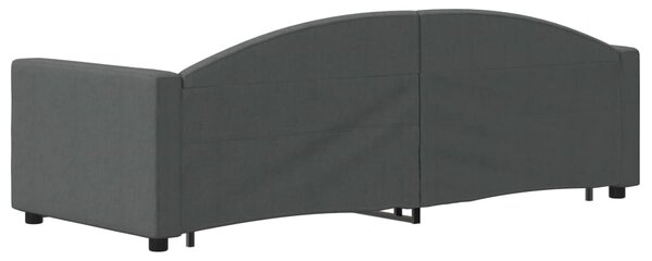 Válenda s přistýlkou a zásuvkami tmavě šedá 80 x 200 cm textil 3197220