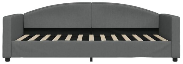 Válenda s přistýlkou a zásuvkami tmavě šedá 90 x 200 cm textil 3197225