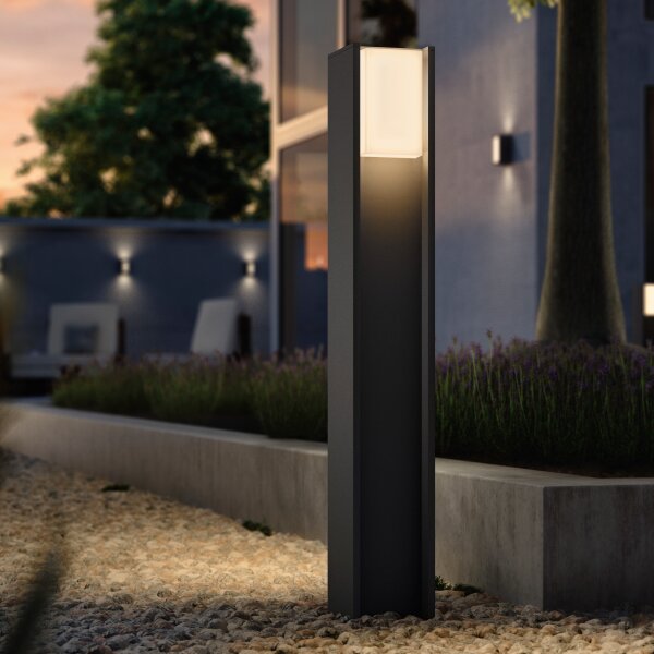 Zahradní sloupkové svítidlo 1x E27 2000–6500K antracitová IP44 Philips HUE White and Color Ambiance Turaco 8721103118516