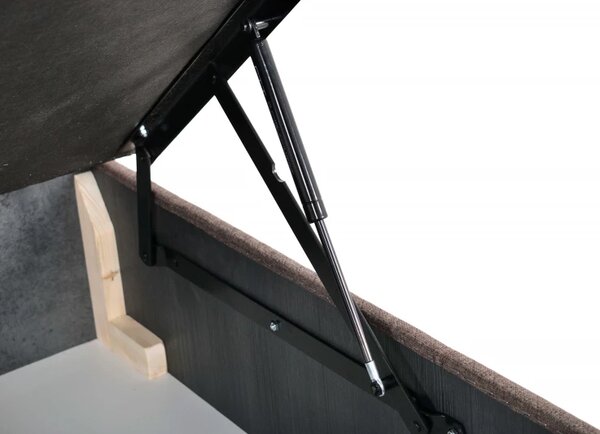 Čalouněná postel Kvadrat 200x120, tm. šedá/šedá (an 4237/4238)