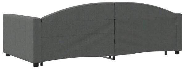 Válenda s přistýlkou a zásuvkami tmavě šedá 100 x 200 cm textil 3197230