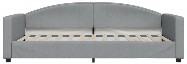 Válenda s přistýlkou a zásuvkami světle šedá 100x200 cm textil 3197229