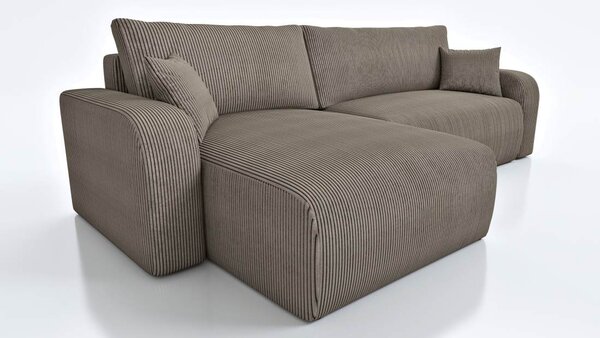 Rozkládací sedací souprava do L - Lavana XL - hnědá