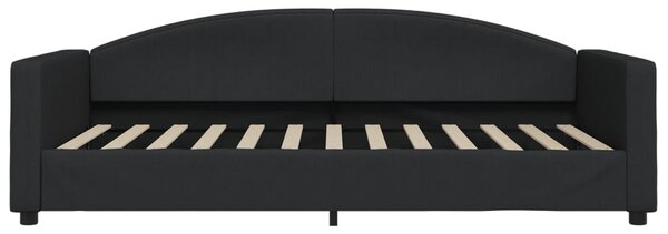 Válenda s přistýlkou a zásuvkami černá 100 x 200 cm textil 3197231