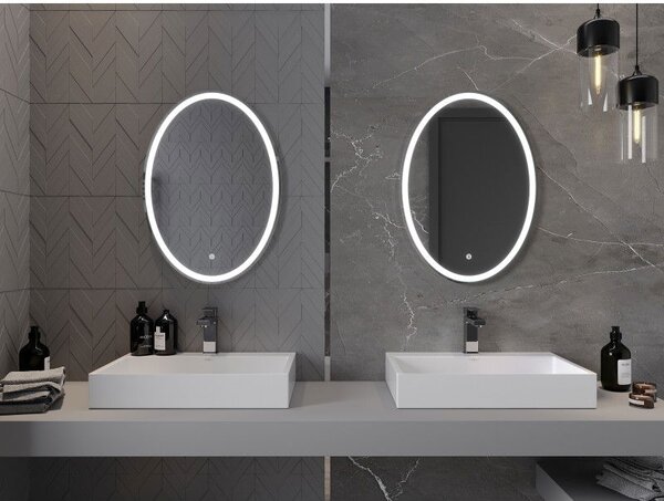 Mexen Elz koupelnové zrcadlo podsvícené 50 x 70 cm, LED 6000K, proti zamlžení - 9802-050-070-611-00