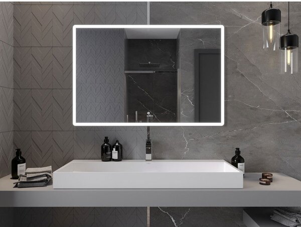 Mexen Navia podsvícené zrcadlo do koupelny 120 x 80 cm, LED 6000K, proti mlze - 9803-120-080-611-00