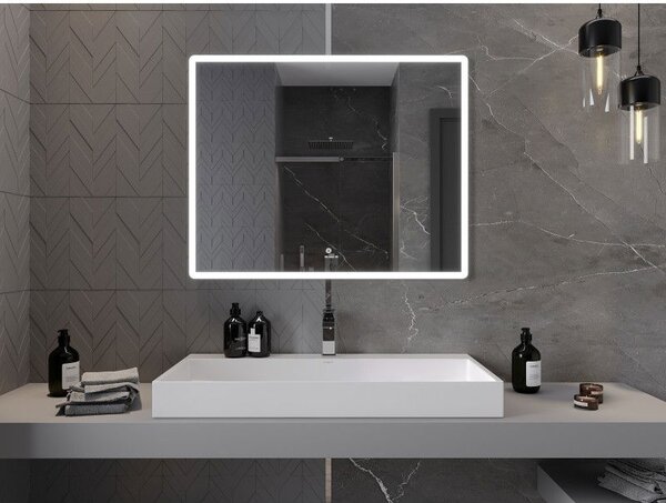 Mexen Navia zrcadlo do koupelny podsvícené 100 x 80 cm, LED 6000K, anti-mlhové - 9803-100-080-611-00