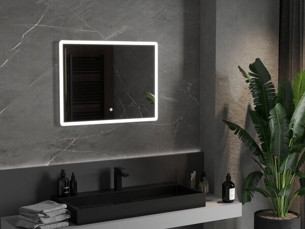 Mexen Navia koupelnové zrcadlo osvětlené 80 x 60 cm, LED 6000K, anti-pára - 9803-080-060-611-00